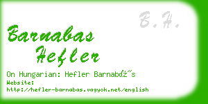 barnabas hefler business card